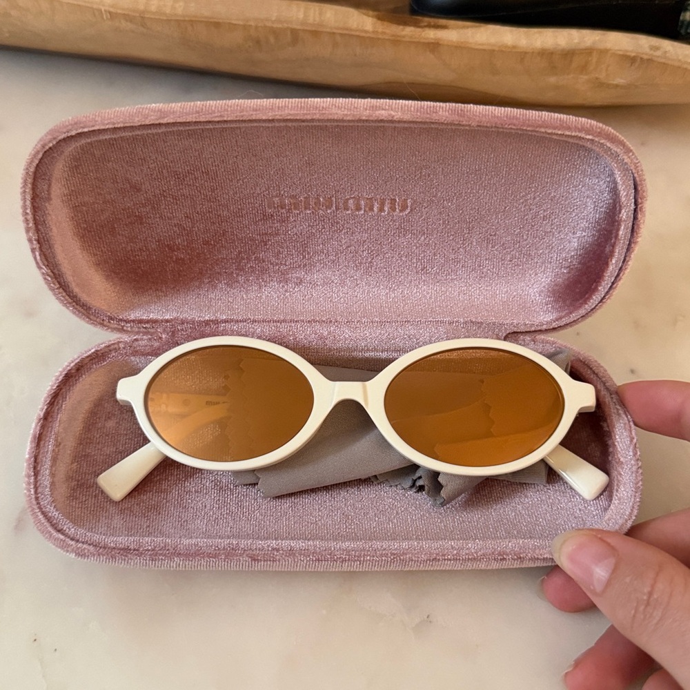 Miu Miu Regard Oval Sunglasses - Picture 3 of 3